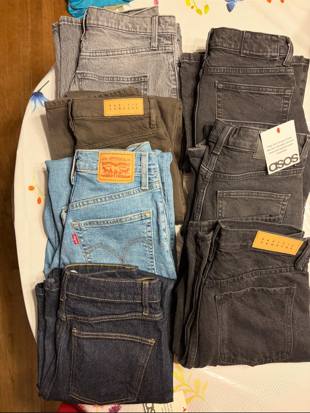 ASOS Pac  Sun Levi's  Jeans - Black, Light Blue, Dark Indigo, Charcoal, Brown